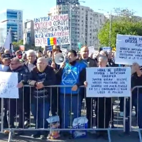 Protest masiv al minerilor, energeticienilor și siderurgiștilor împotriva Legii Pensiilor