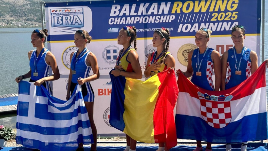 Sportivii români au câștigat 10 medalii la Campionatele Balcanice de Canotaj de la Ioannina, Grecia