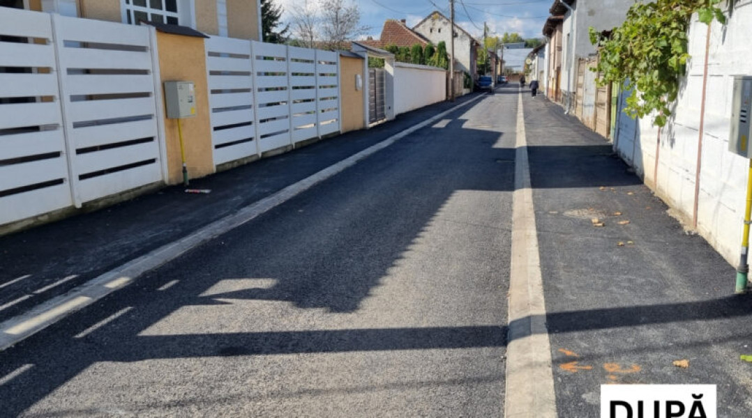 Strada Gheorghe Doja din Hunedoara, modernizată cu rețele noi și carosabil reabilitat